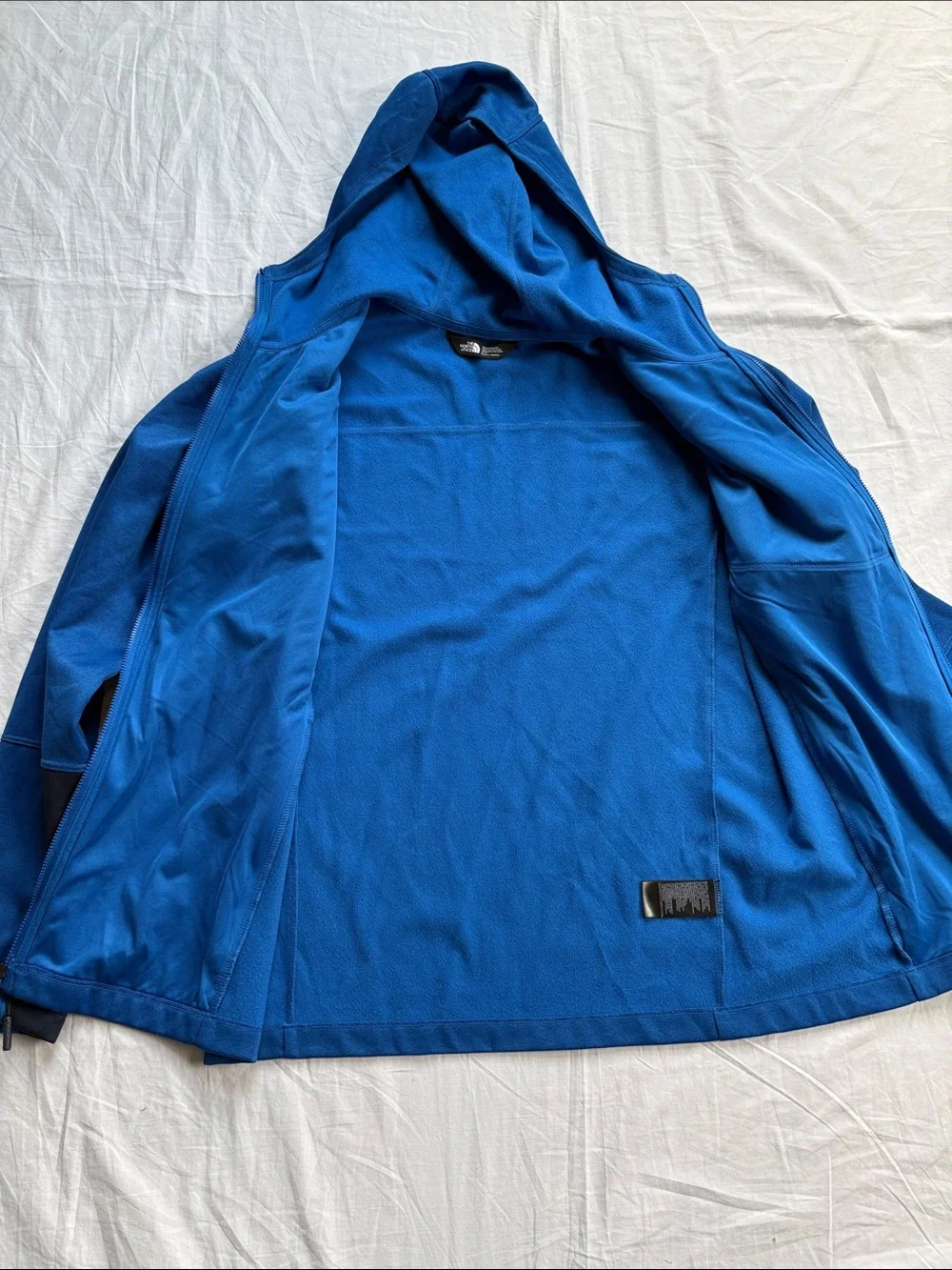 North Face Canyonlands Hooded Fleece Jacket Royal & Navy Blue Mens Medium